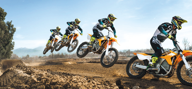 Electric Dirt Bikes for adults on the racing track